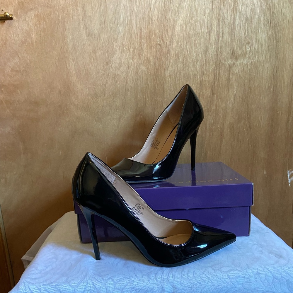 Madden Girl Black Patent Stilettos